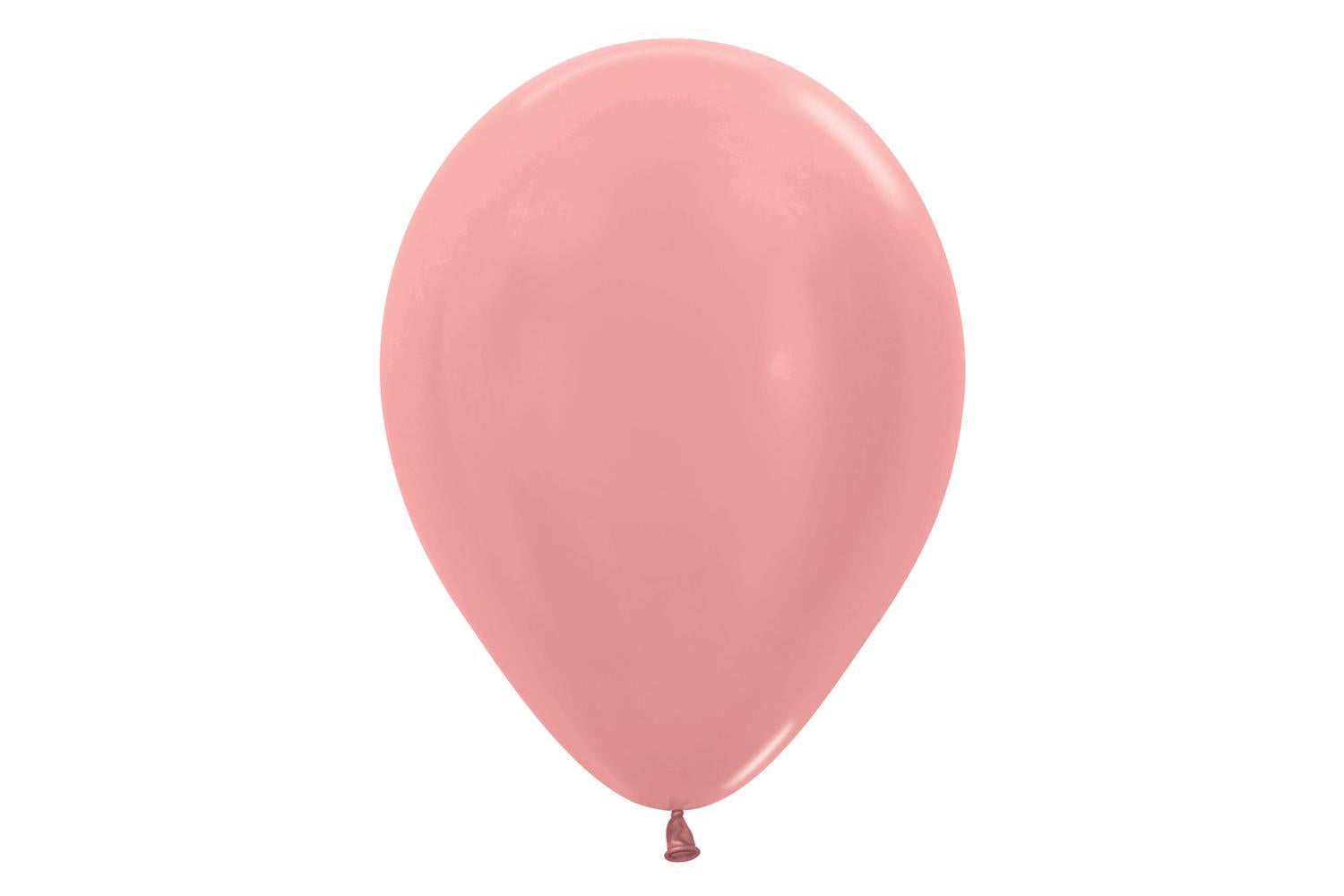 Amscan | 20009132 | Metallic Solid Rose Gold 568 Latex Balloons 12"/30cm-2