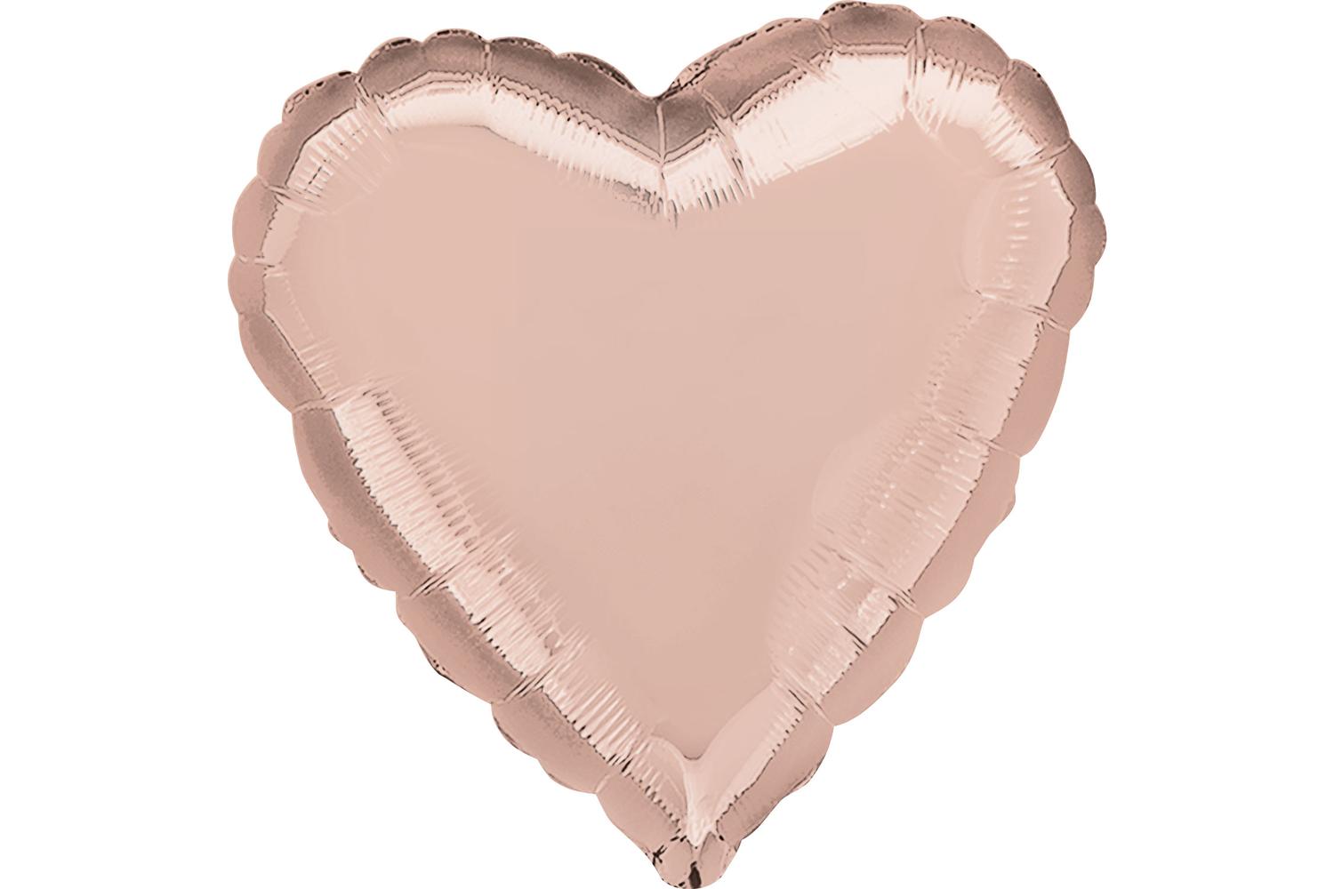 Amscan | 3679202 | Rose Gold Heart Jumbo Foil Balloons G20-2