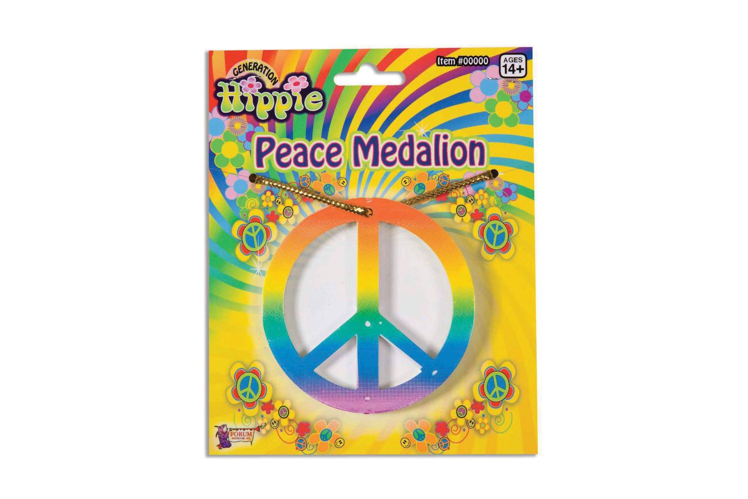 Rubies | Rb-ba548 | Multi-coloured Peace Medallion