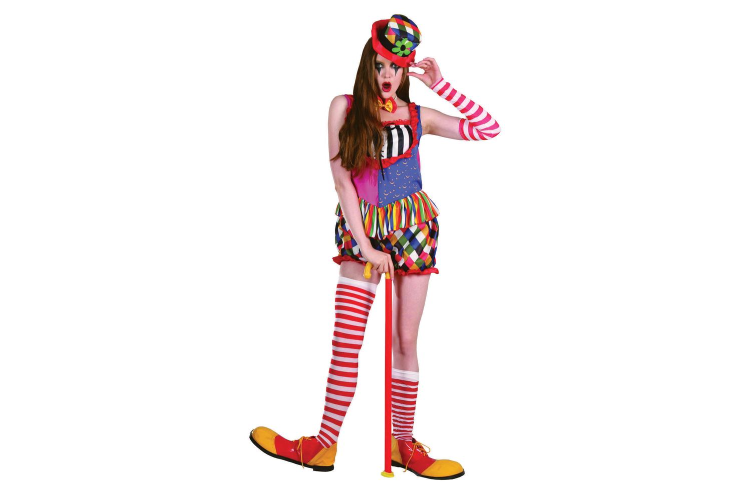 Rubies | Rb-ac210 | Rainbow Clown Full Female Costume