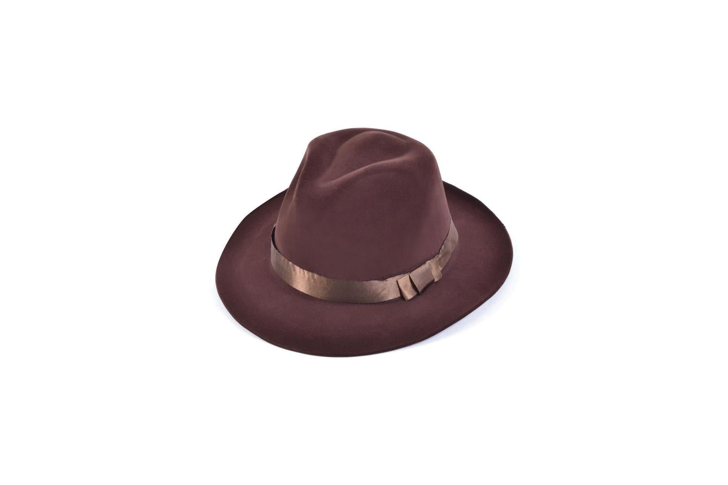 Rubies | Rb-bh529 | Brown Velvet Fedora