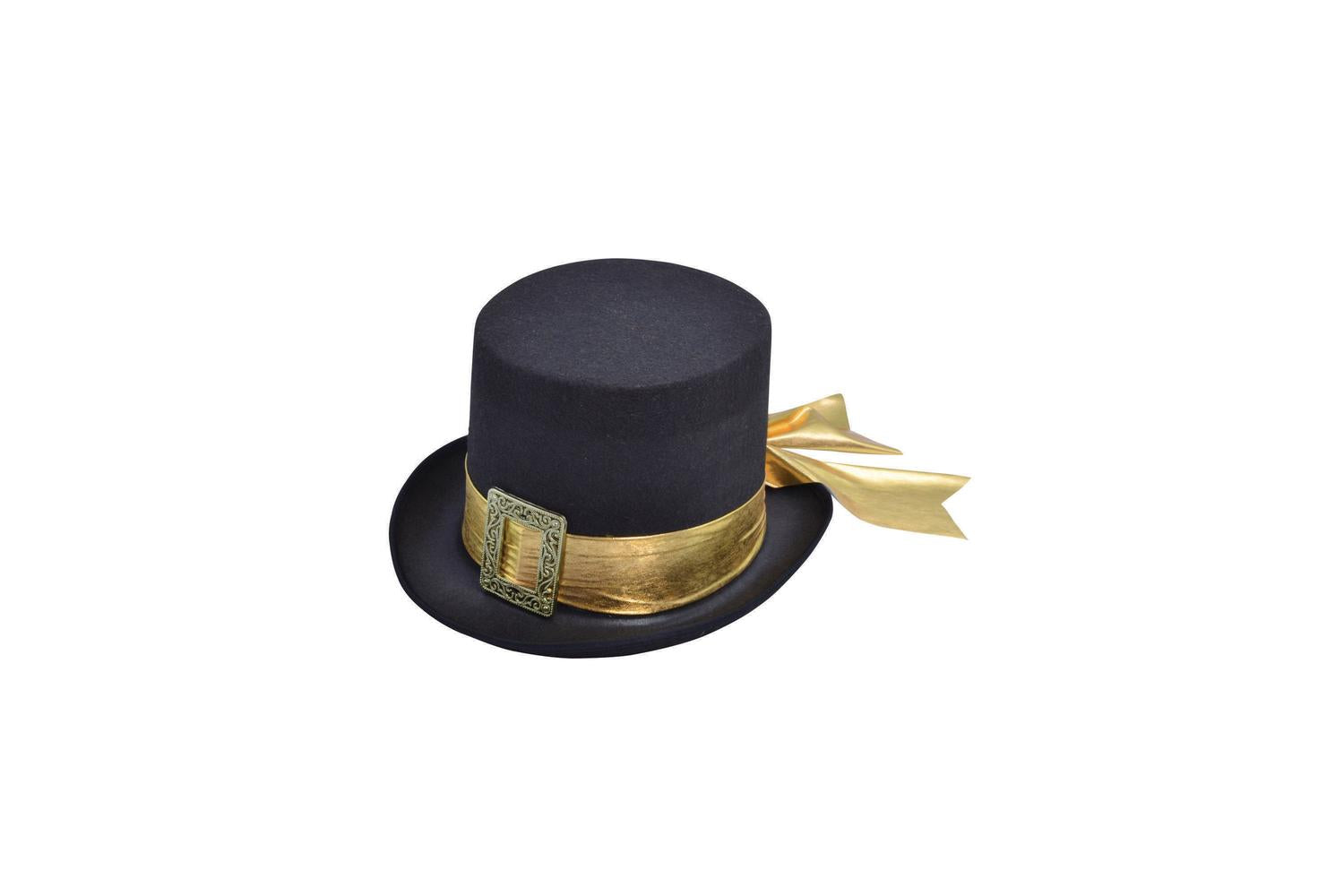 Rubies | Rb-bh605 | Top Hat. Black With Gold Belt
