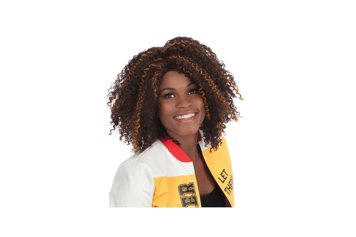 Rubies | Rb-bw066 | Mel B 'scary Spice Brown Curly Wig
