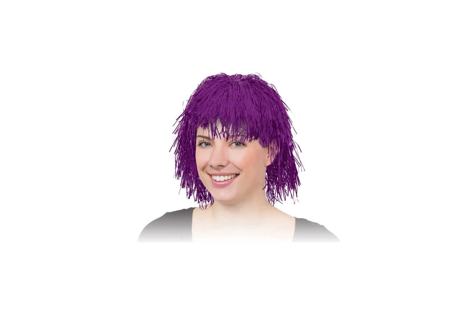 Rubies | Rb-bw132 | Long Purple Tinsel Wig
