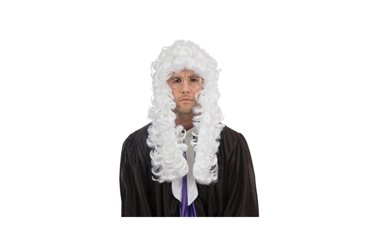 Rubies | Rb-bw339 | Judge  Budget, Long Curly White Wig