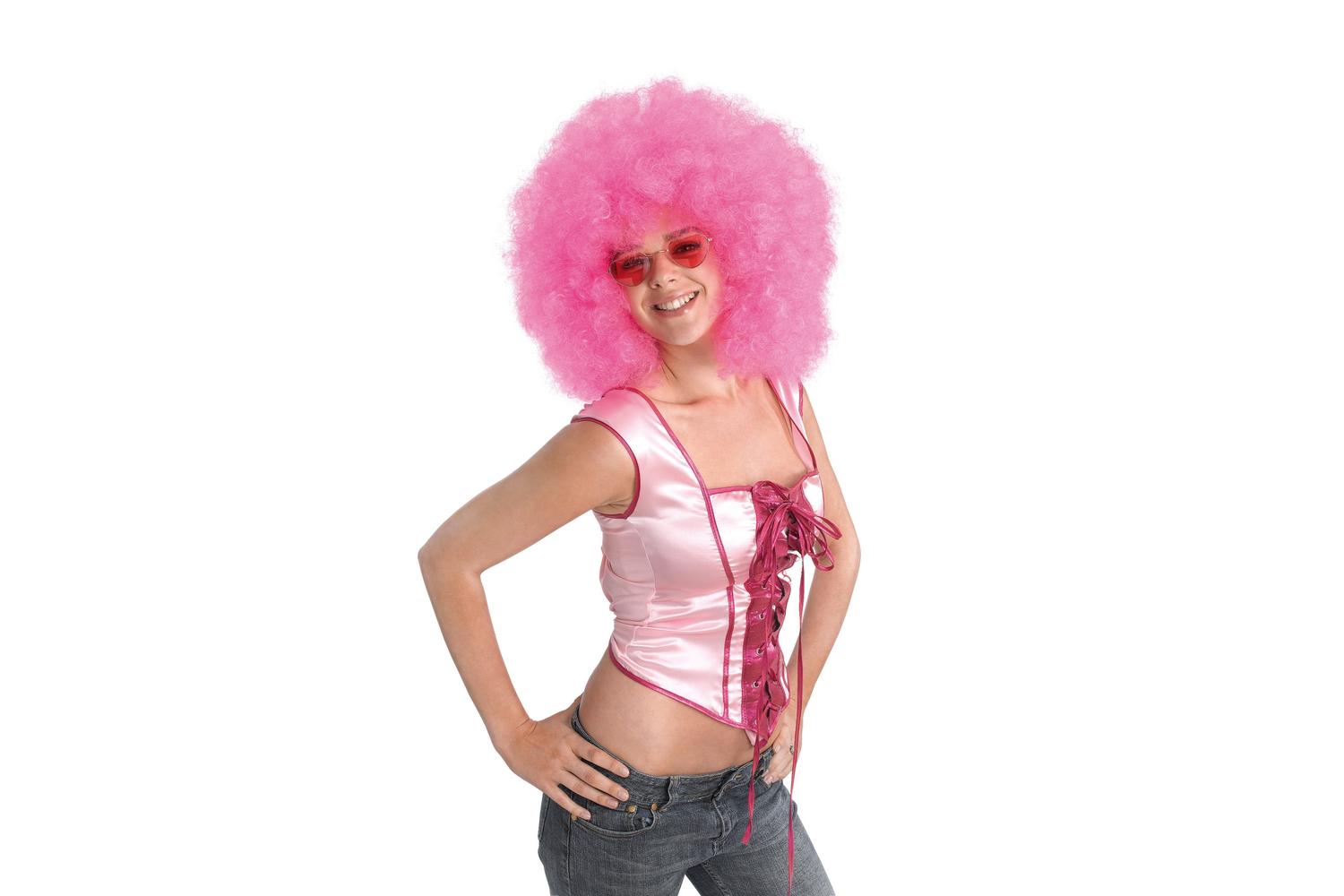 Rubies | Rb-bw661 | Afro Mega Pink Wig