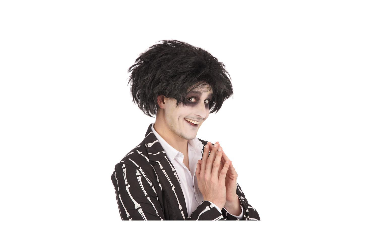 Rubies | Rb-bw732 | 80's Black Spikey Rock Star Wig