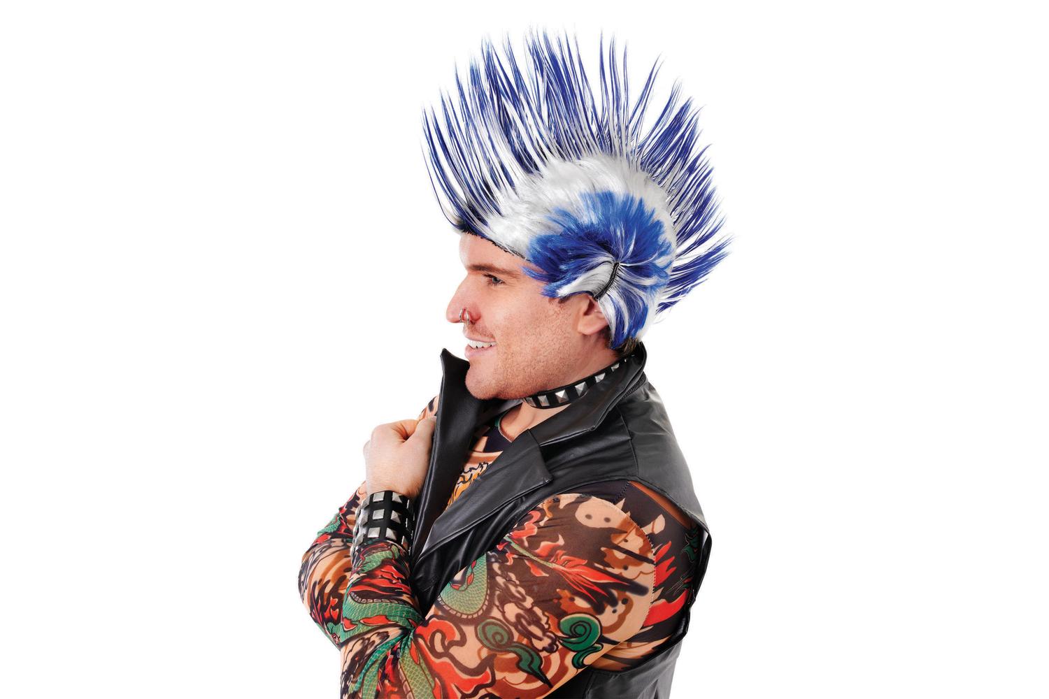 Rubies | Rb-bw786 | Mohican Wig Blue/white