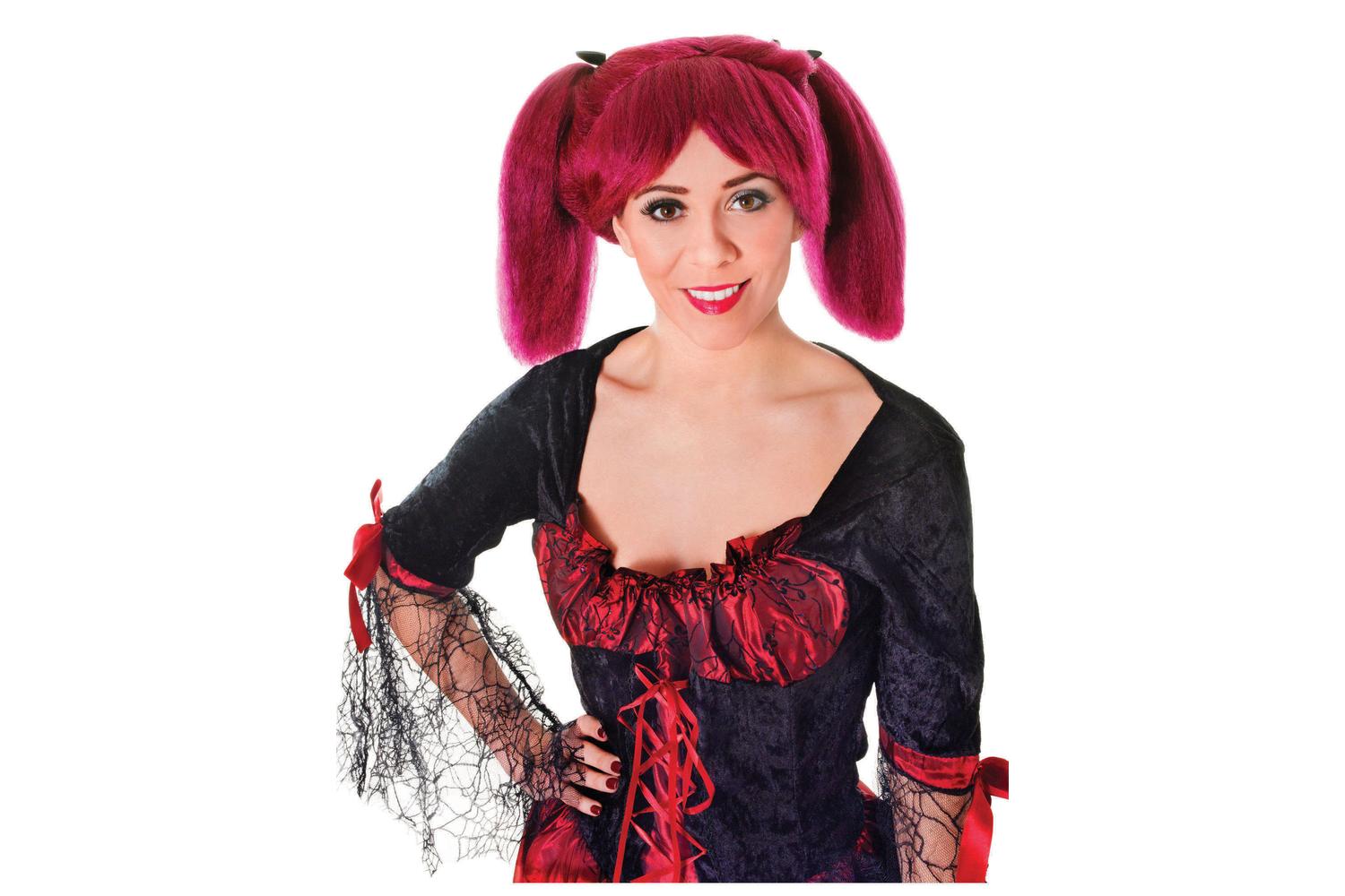 Rubies | Rb-bw795 | Steampunk Burgundy Wig