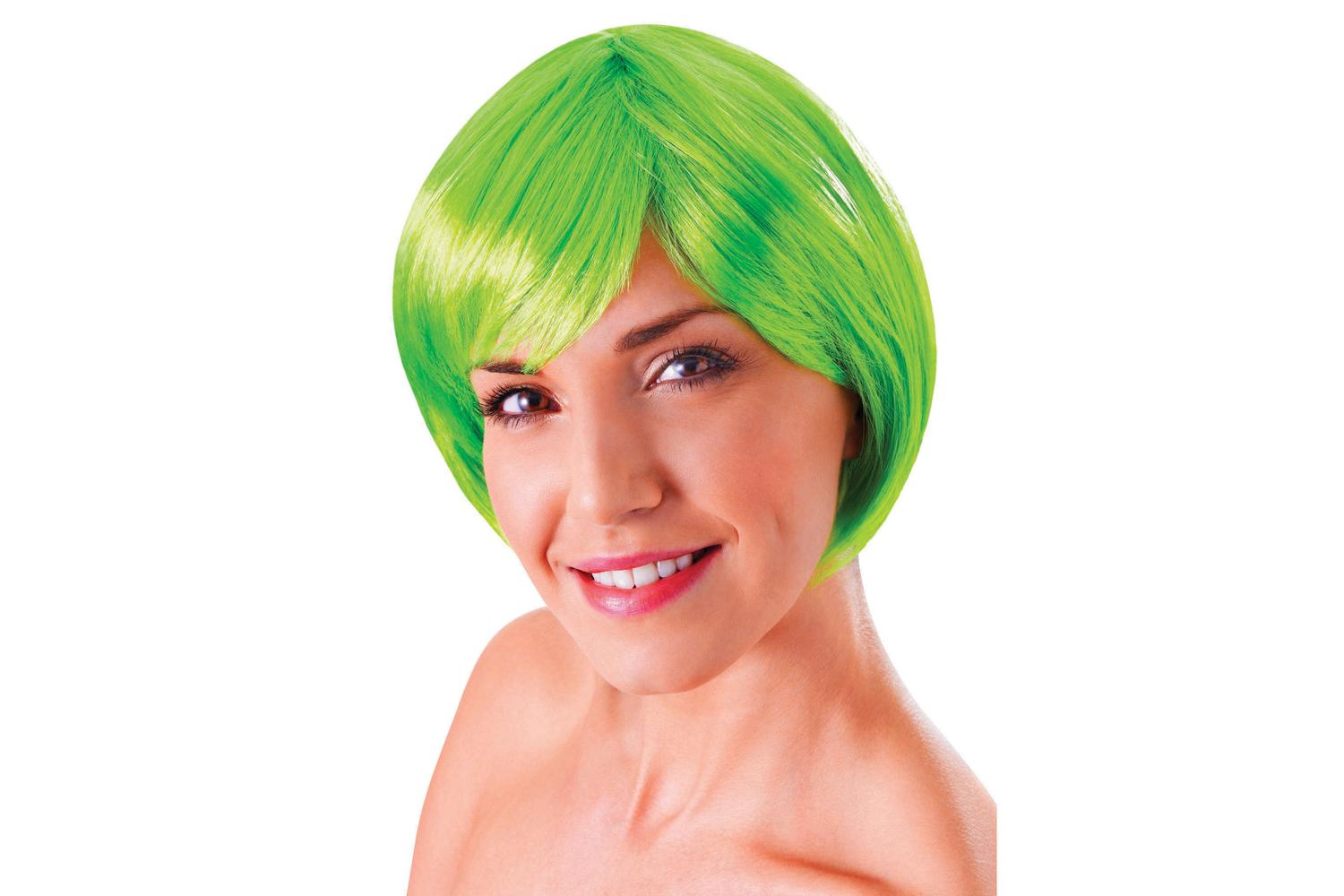Rubies | Rb-bw865 | Flirty Flick Short Neon Green Wig