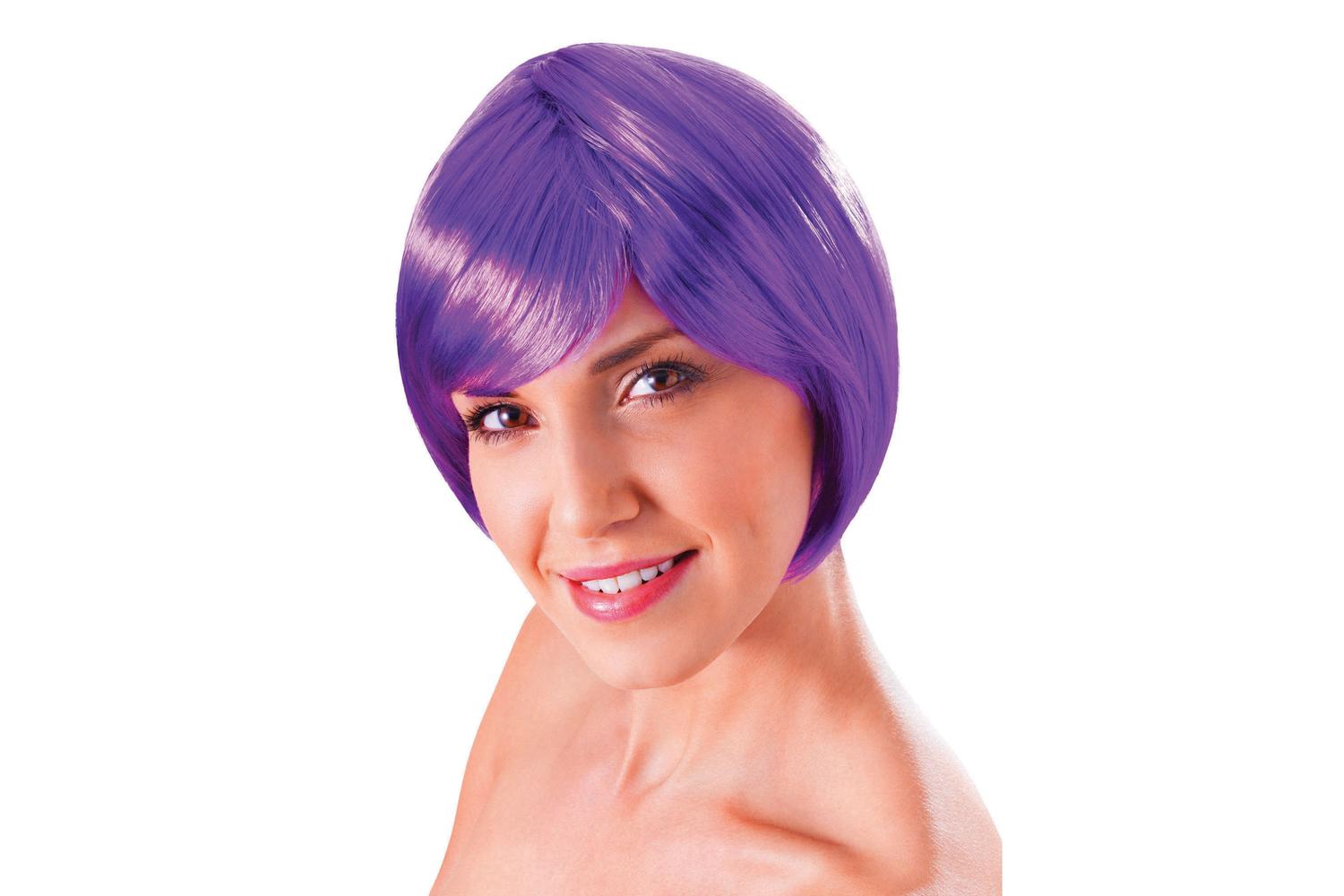 Rubies | Rb-bw867 | Flirty Flick Short Neon Purple Wig