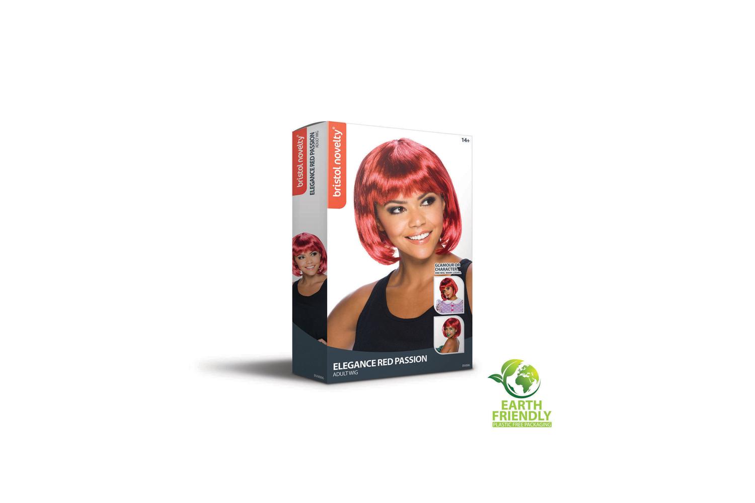 Rubies | Rb-bw886 | Elegant Bob Short Red Passion Wig-3