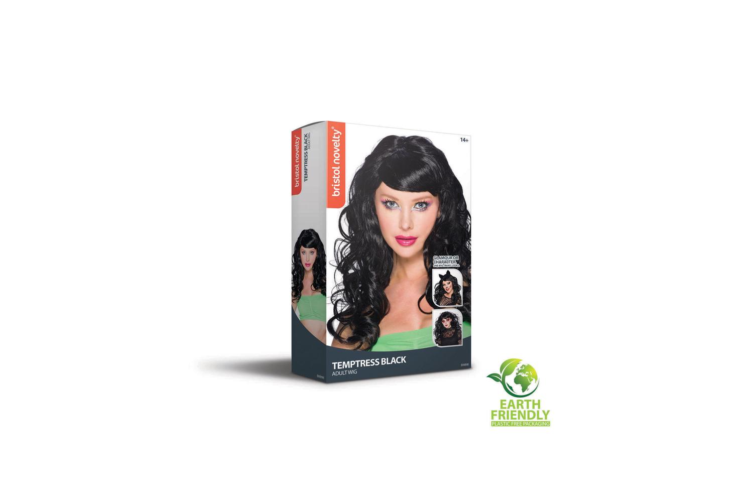 Rubies | Rb-bw898 | Temptress Gothic Long, Wavey Black Wig-3