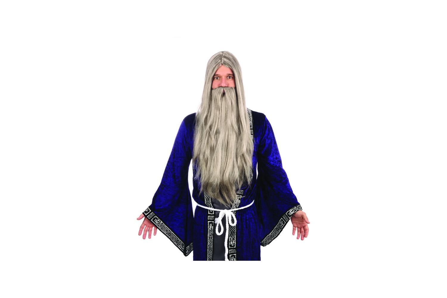 Rubies | Rb-bw909 | Wizard Wig + Beard Long Grey-4