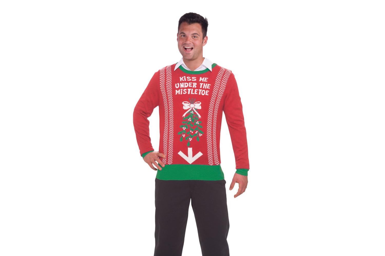 Rubies | Rb-ac806 | Mistletoe Sweater Adult Male Costume