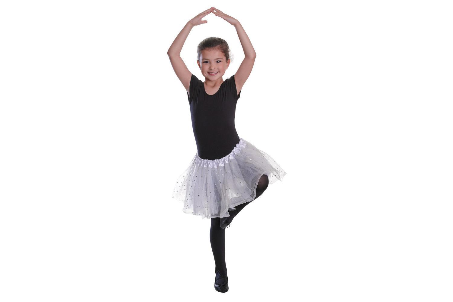 Rubies | Rb-ba006 | Kids Tutu White With Sequin Stars
