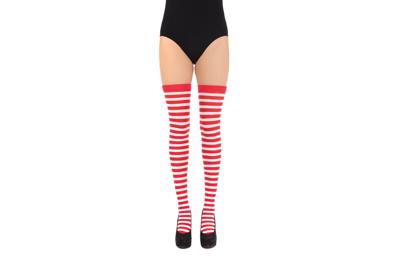 Rubies | Rb-ba034 | Striped Stockings. Red/white