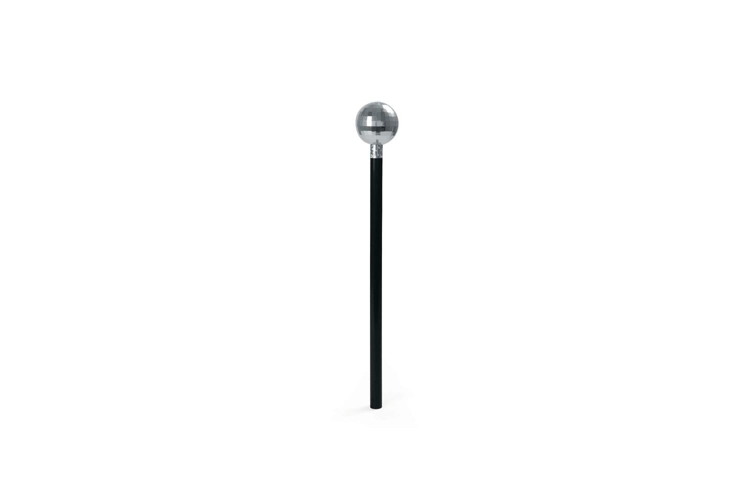Rubies | Rb-ba120 | Mirror Ball Cane. Silver