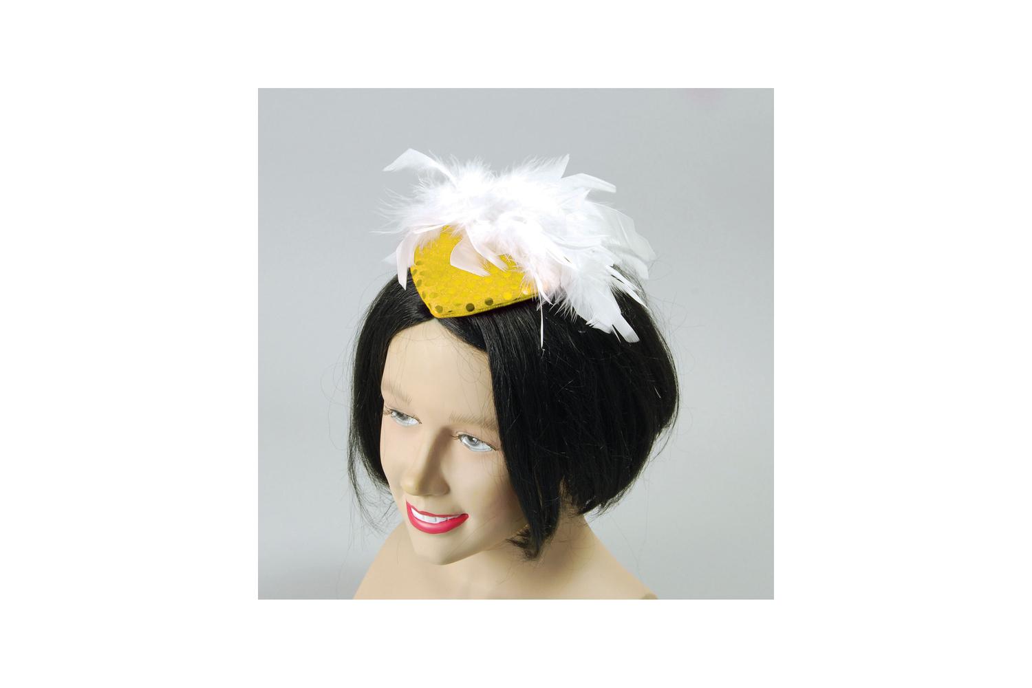 Rubies | Rb-ba327 | Lady's Hat Gold Sequin + Feather