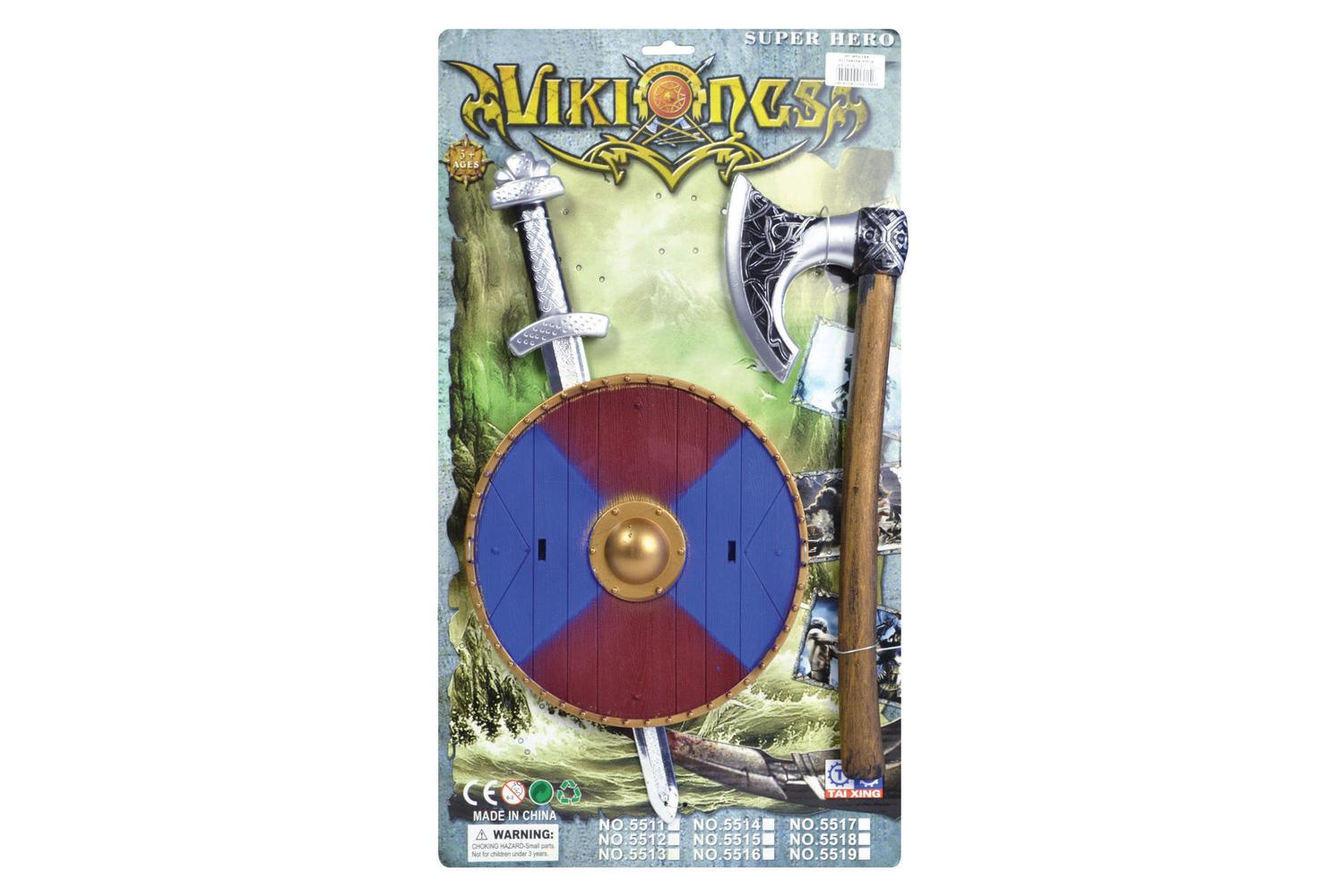 Rubies | Rb-ba404 | Toy Plastic Viking Sword, Shield & Axe Set-2