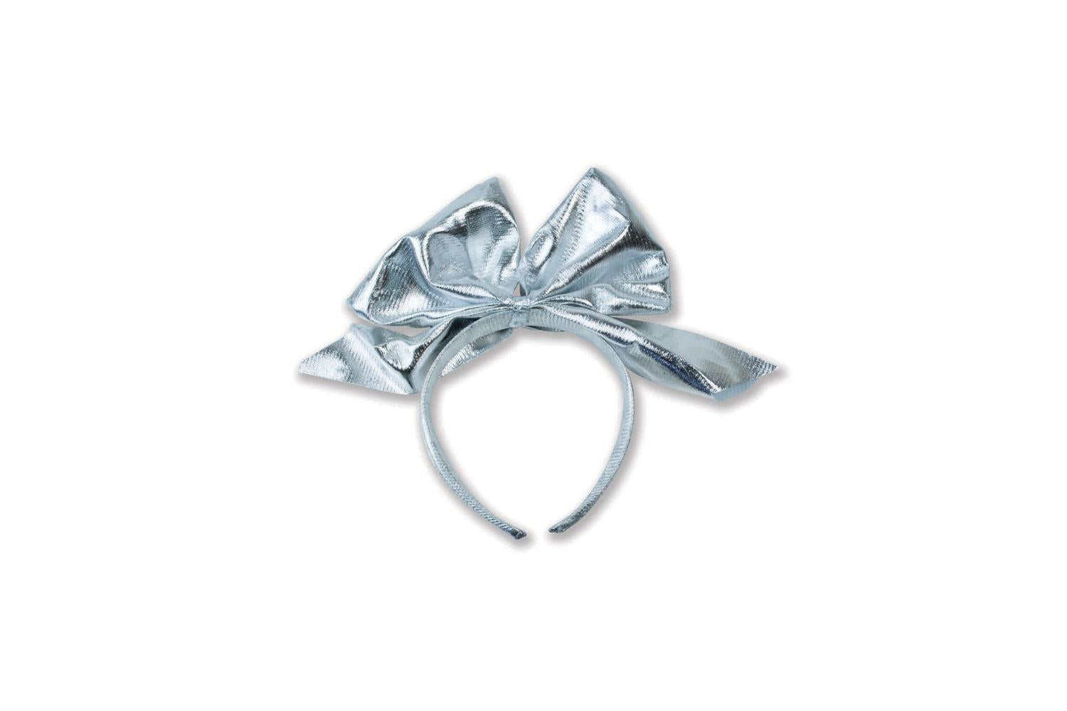 Rubies | Rb-ba424 | Silver Bow On Headband