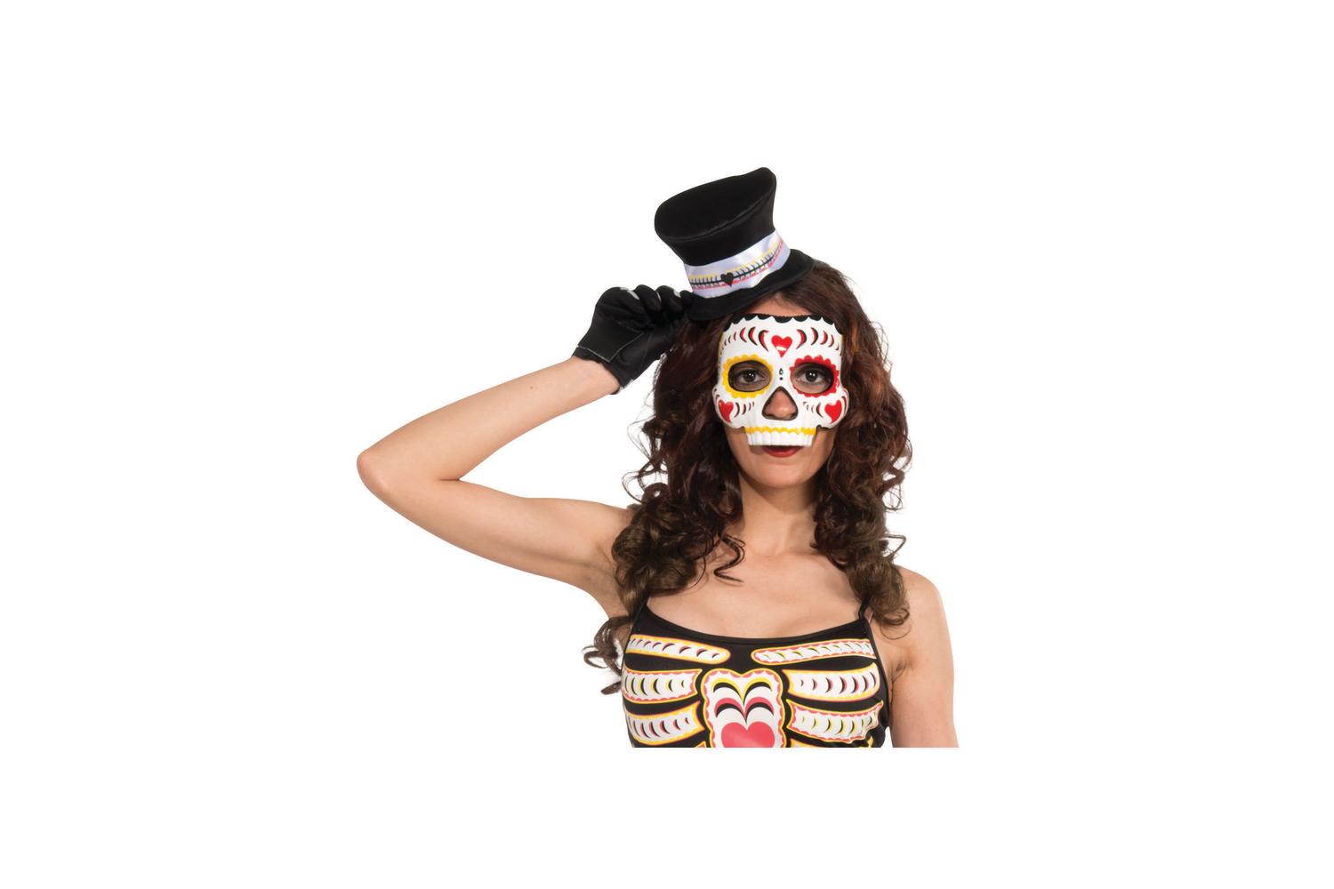 Rubies | Rb-em792 | Halloween-day Of The Dead Masquerade Mask Female W/elastic