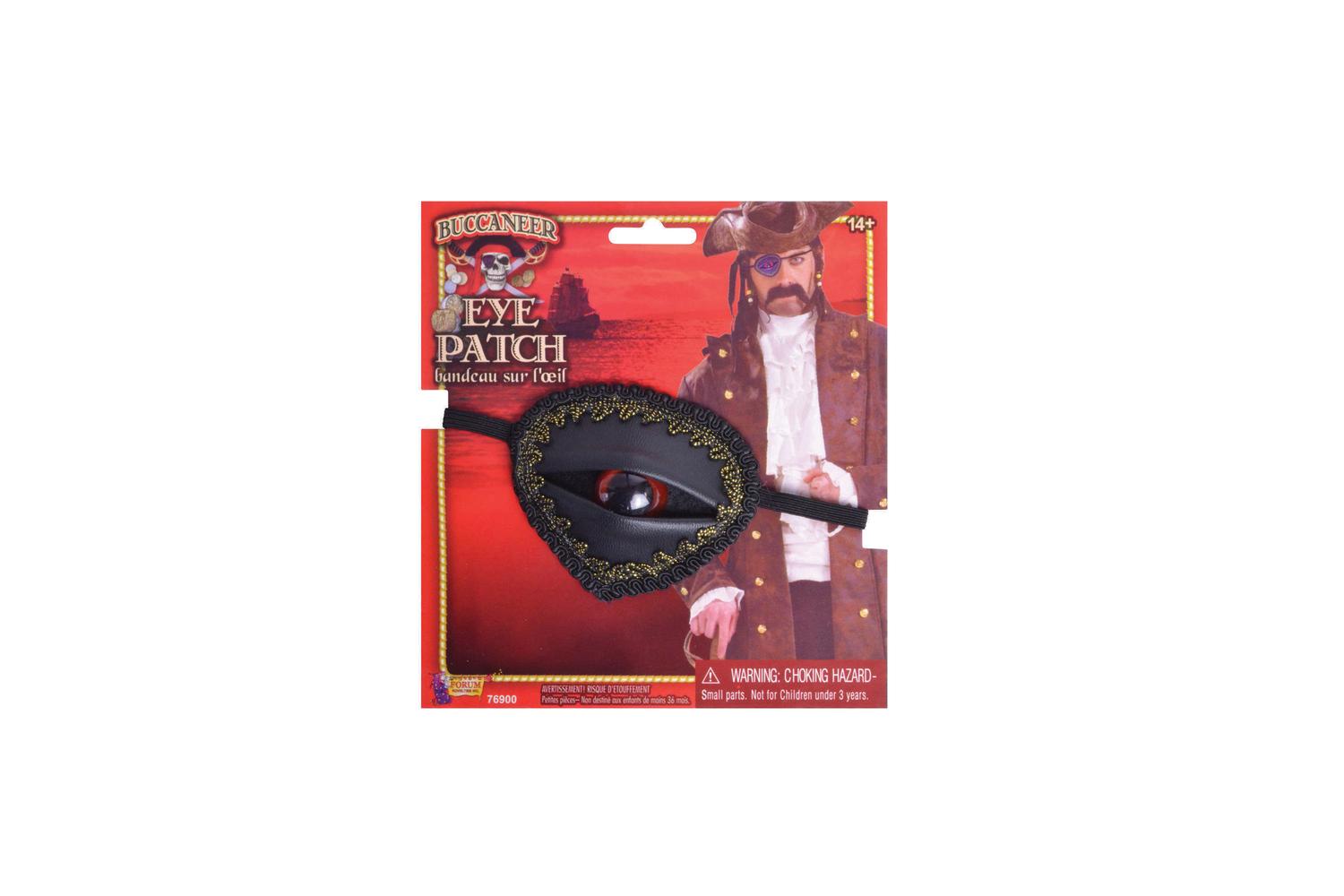 Rubies | Rb-md235 | Buccaneer Pirate Eyepatch With Eye Accessory For Pirate Disguise Fancy Dress