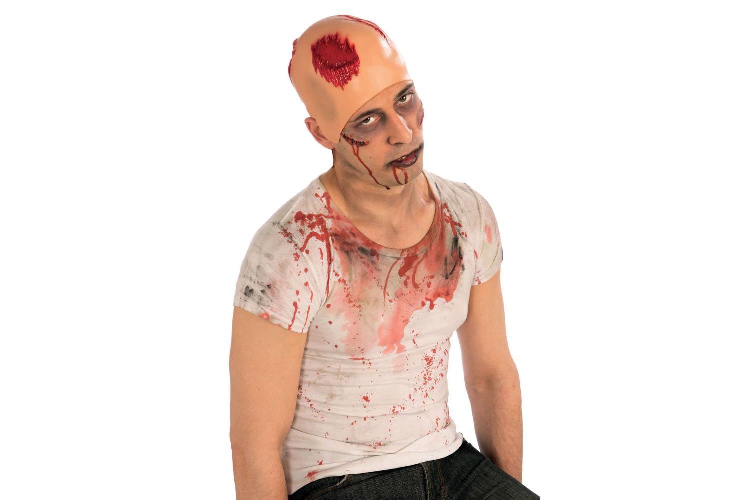 Rubies | Rb-x72515 | Halloween Zombie Bloody Bald Cap