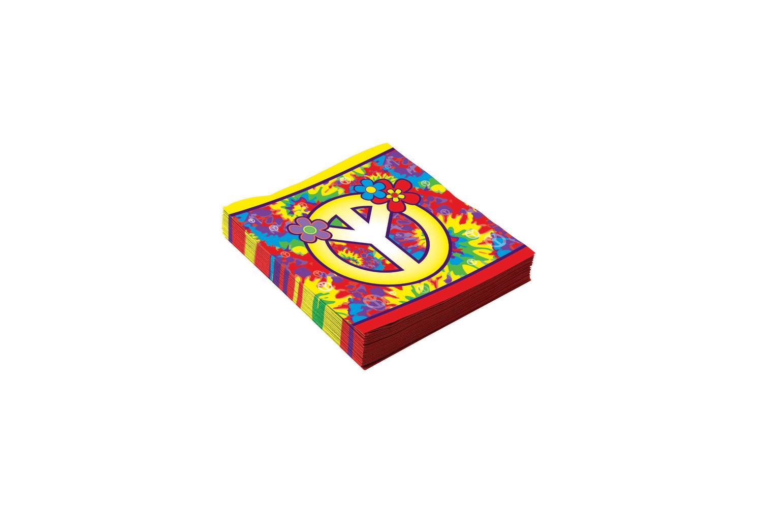 Rubies | Rb-x75806 | Hippie Dcor- Napkin 13'' (16pcs) 1960's Summer Decoration Accessory