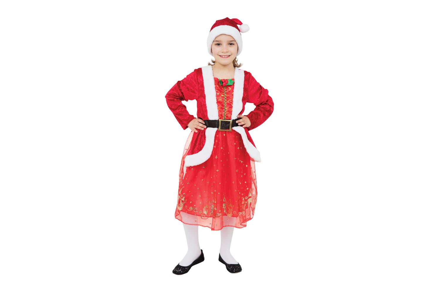 Rubies | Rb-cc687 | Santa Girl 122-134cm Girls Childrens Costume