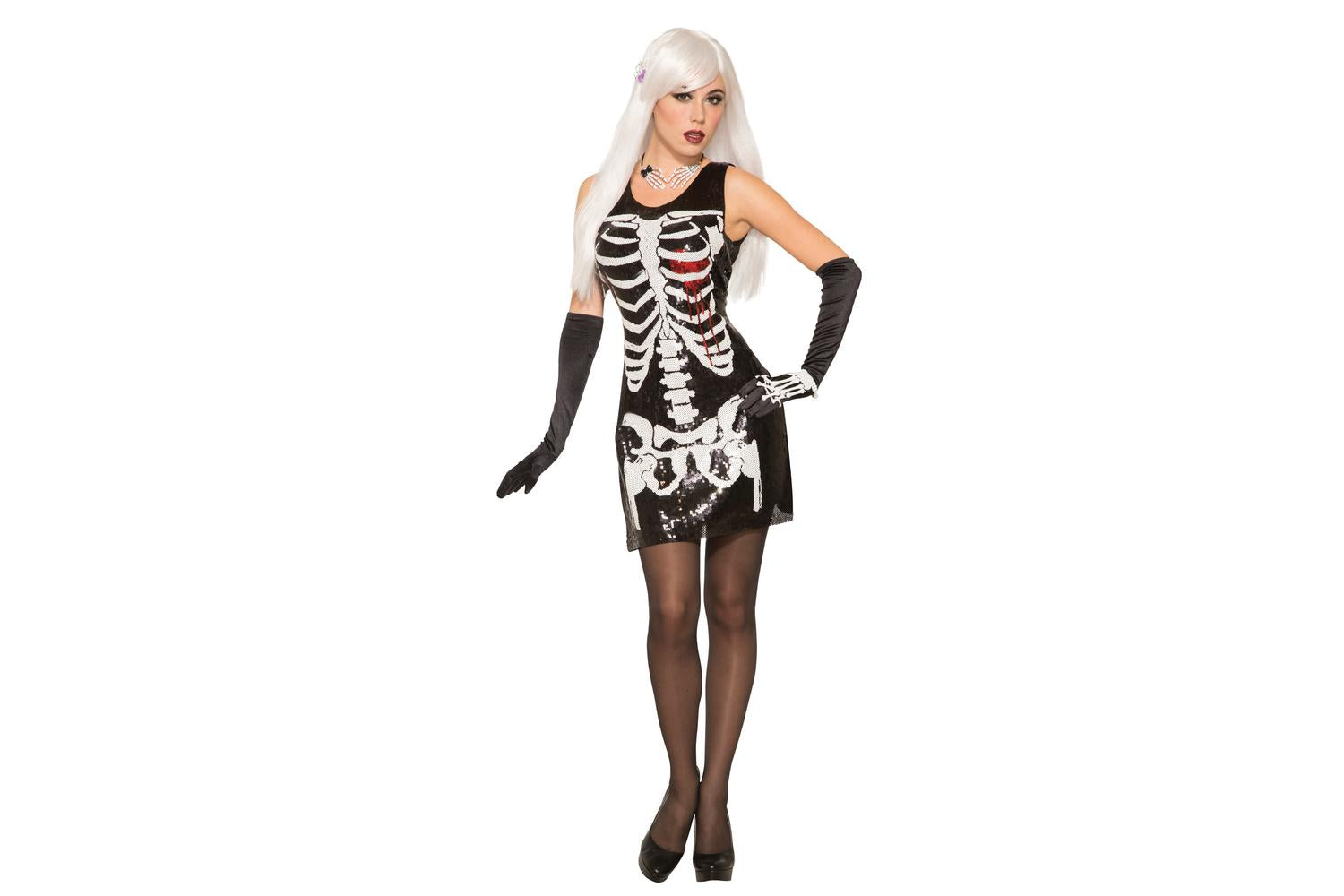 Rubies | Rb-ac79275 | Skeleton Bleeding Heart Sequin Dress Xs/s