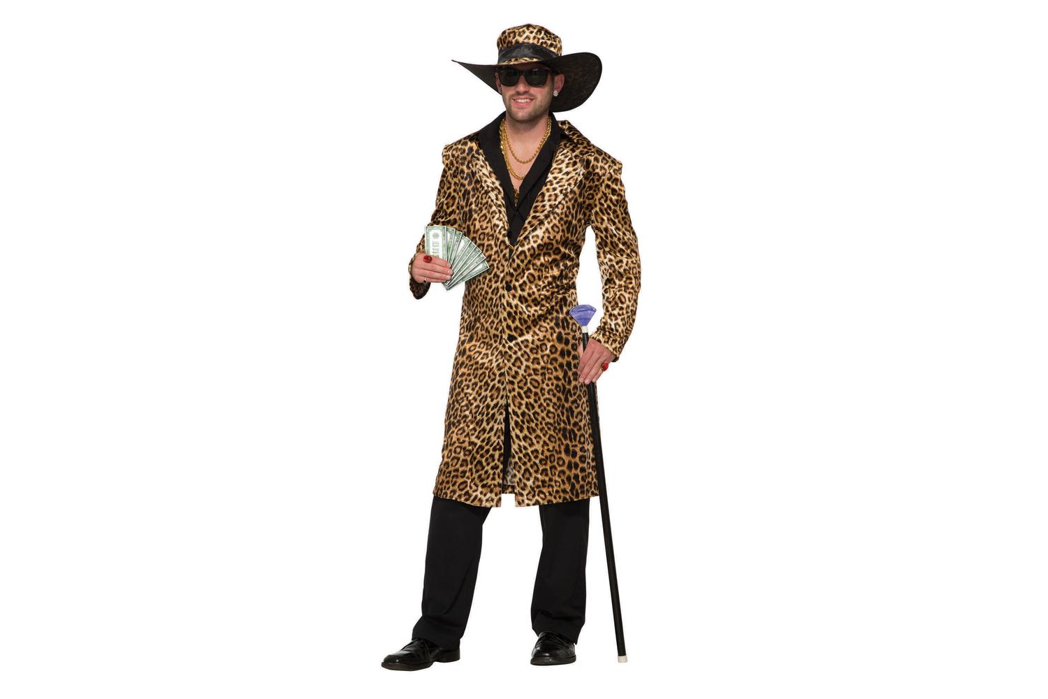 Rubies | Rb-ac78886 | Adult Funky Leopard Pimp Jacket And Hat