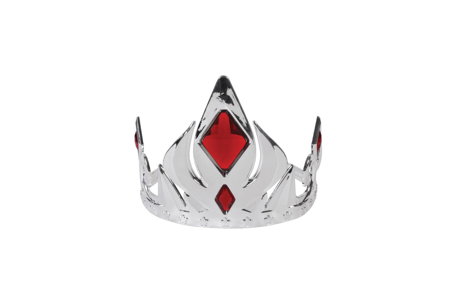 Rubies | Rb-ba2127 | Silver Crown Tiara With Red Stones