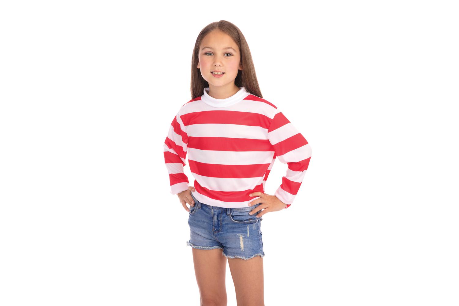 Rubies | Rb-cc964 | Red/white Striped Top 110-122cm Boys Girls Childrens Costume