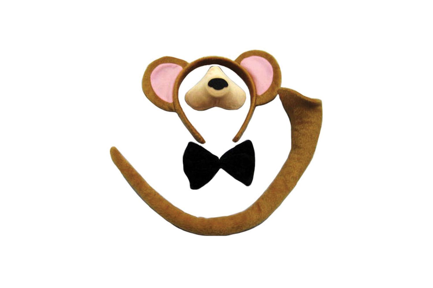 Rubies | Rb-ds147 | Monkey Set (ears, Nose, Tail + Bow Tie)