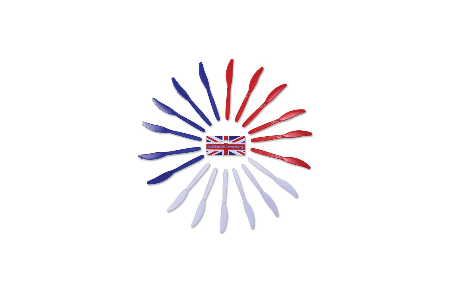 Rubies | Rb-pg088 | Plastic Red/white/blue Union Jack Knives