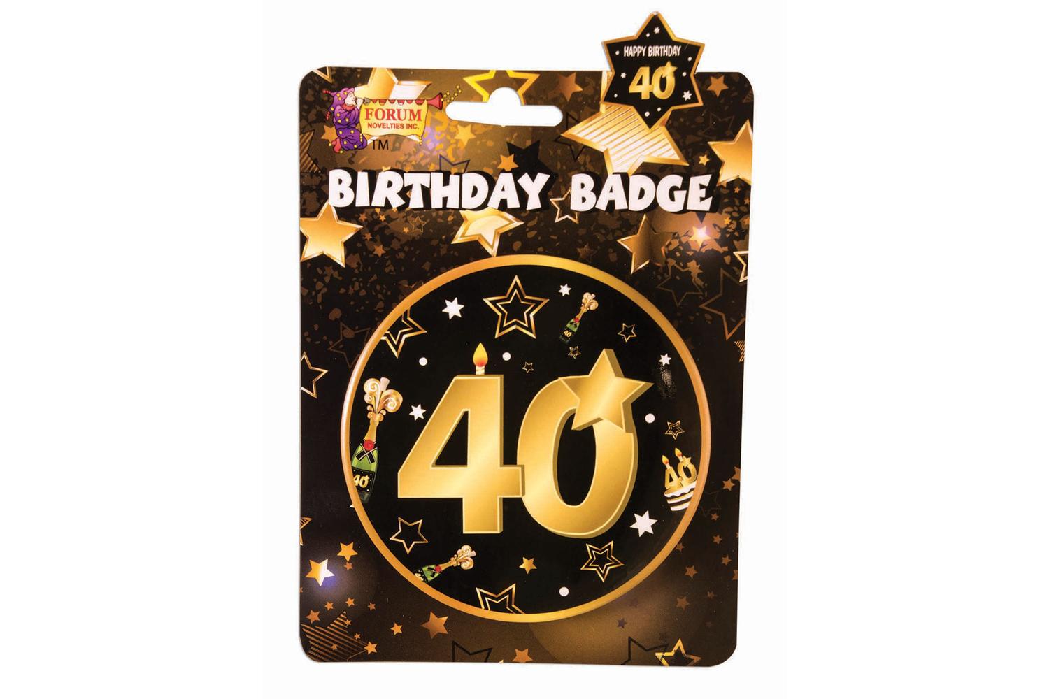 Rubies | Rb-x81650 | 40th Birthday Badge