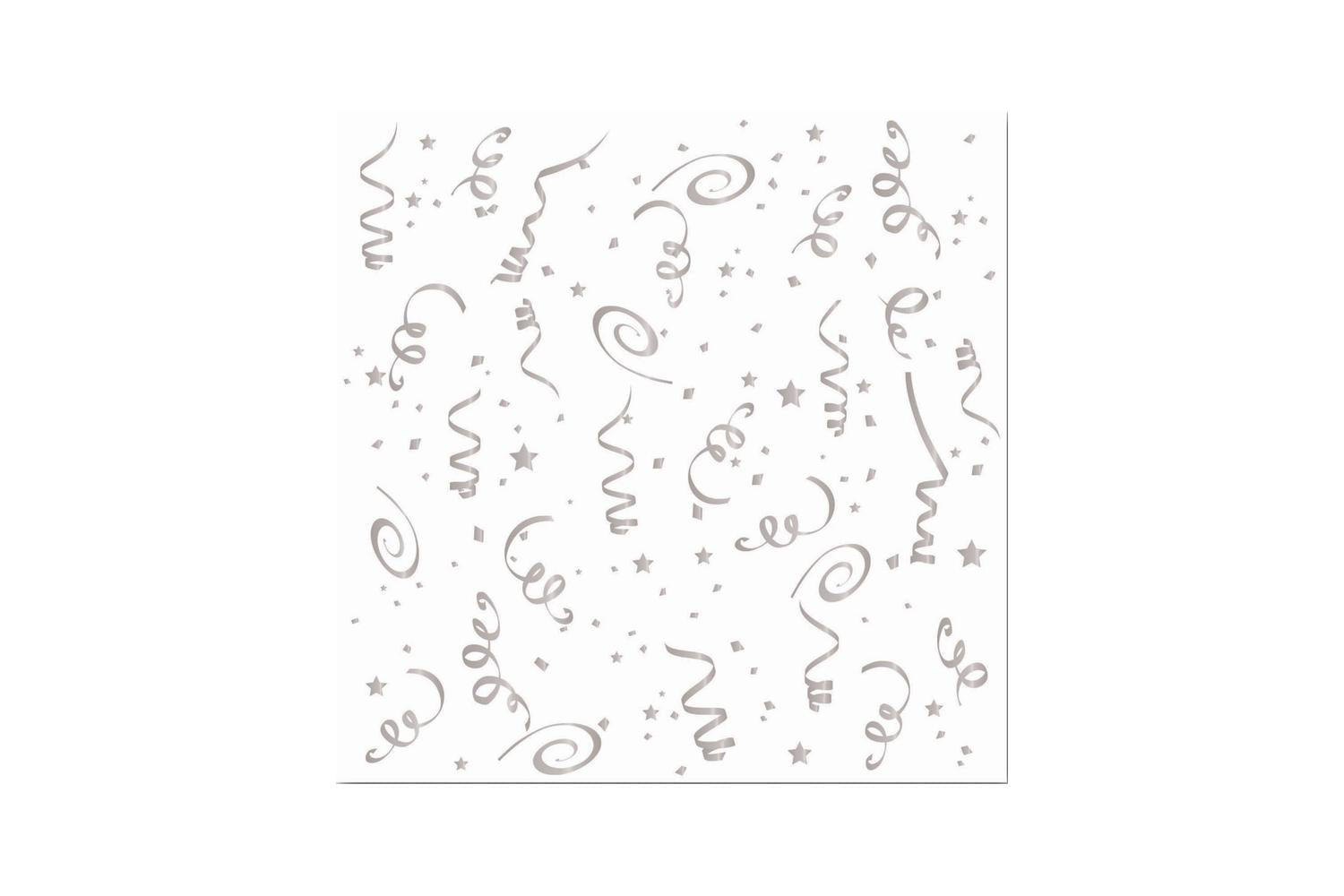 Rubies | Rb-x81984 | Silver Confetti Napkins Large. ( 16 Pack)