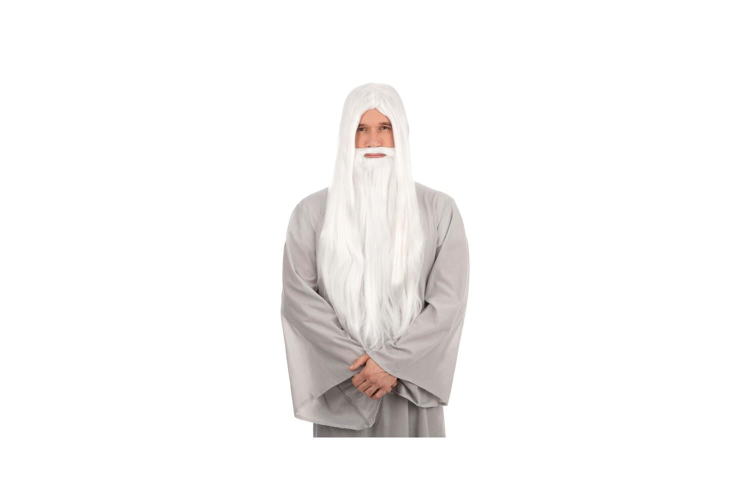 Rubies | Rb-bw660b | Wizard Wig + Beard Long White (bagged)