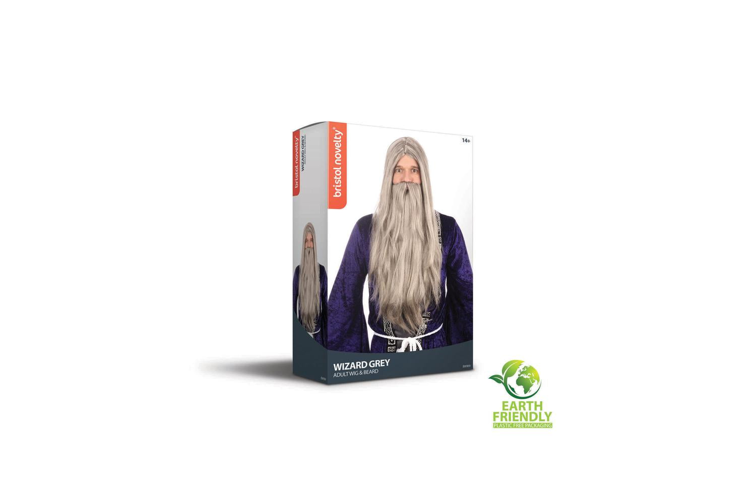 Rubies | Rb-bw909b | Wizard Wig And Long Beard Grey - Bag-2