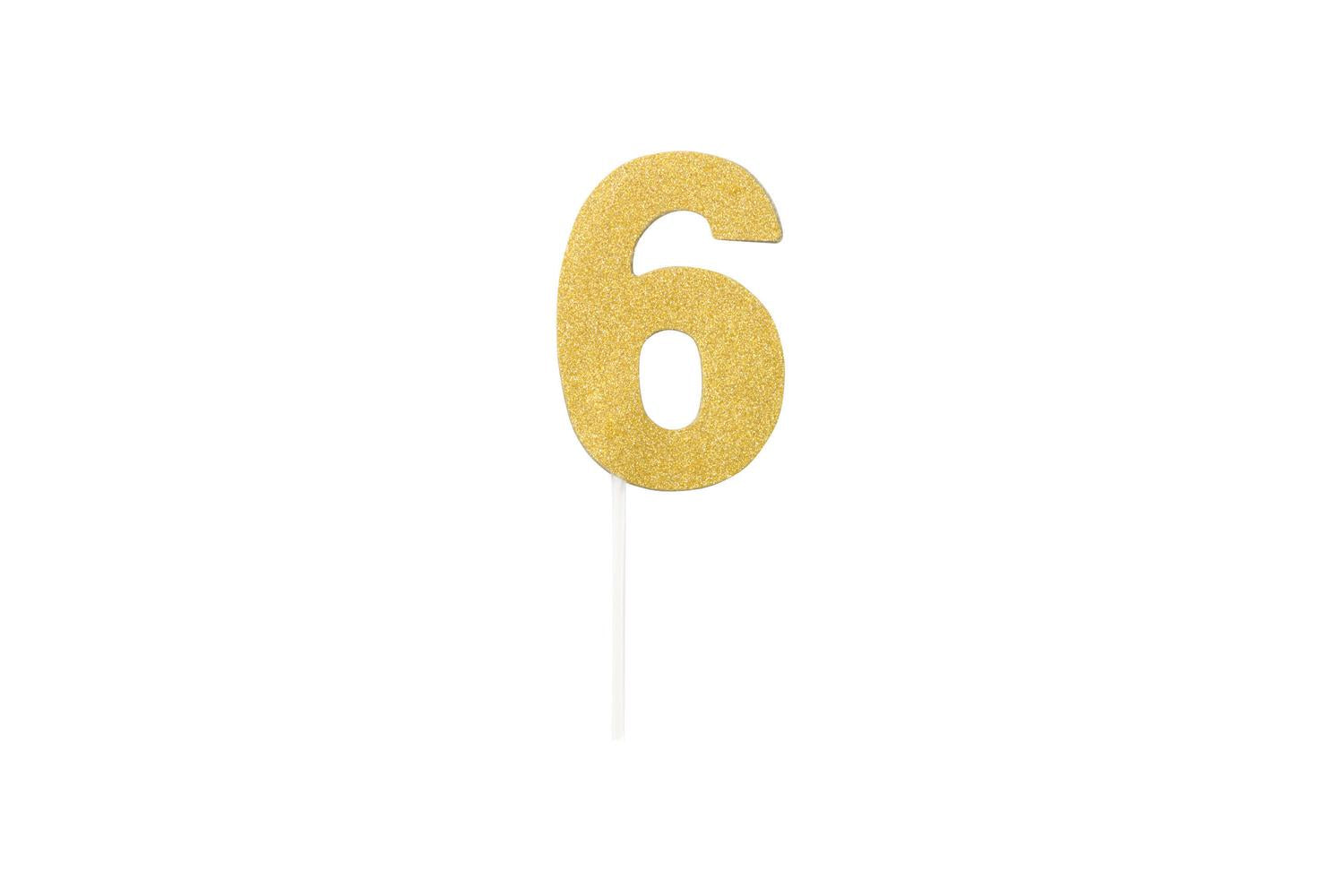Rubies | Rb-sk99714 | Diamond Cake Toppers Gold No. 6