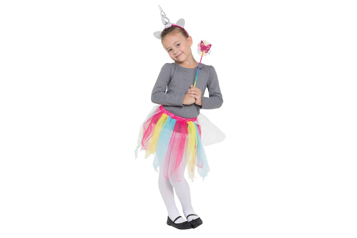 Rubies | Rb-ds203 | Rainbow Unicorn Tutu/hband + Wand Set