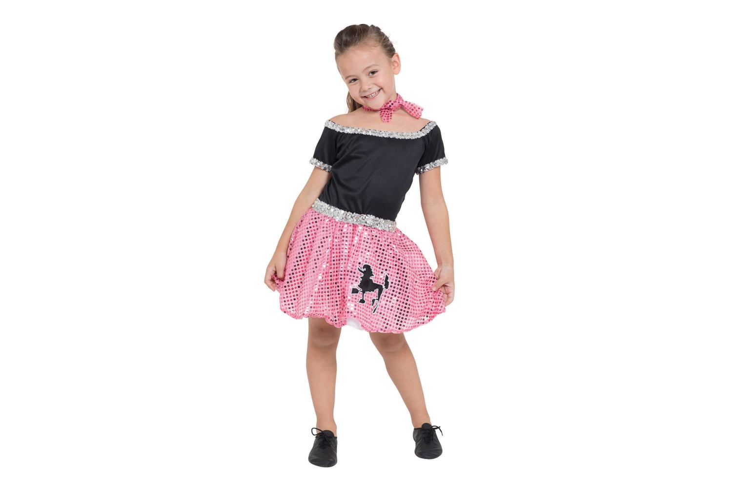 Rubies | Rb-cf089 | Rock N Roll Dress Sequin Pink 128cm