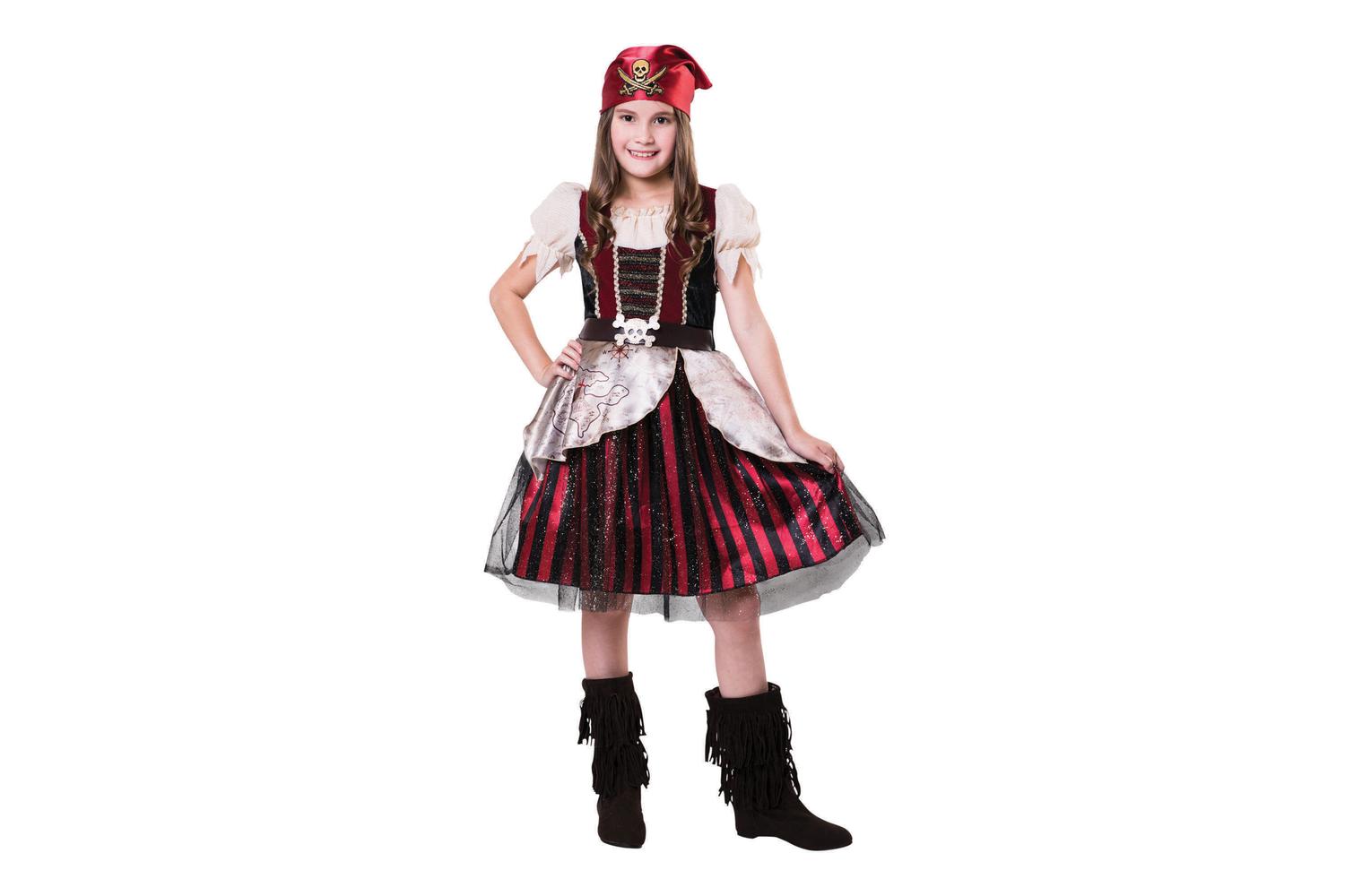 Rubies | Rb-cf095 | Children's Medium Pirate Girl Dress And Bandana