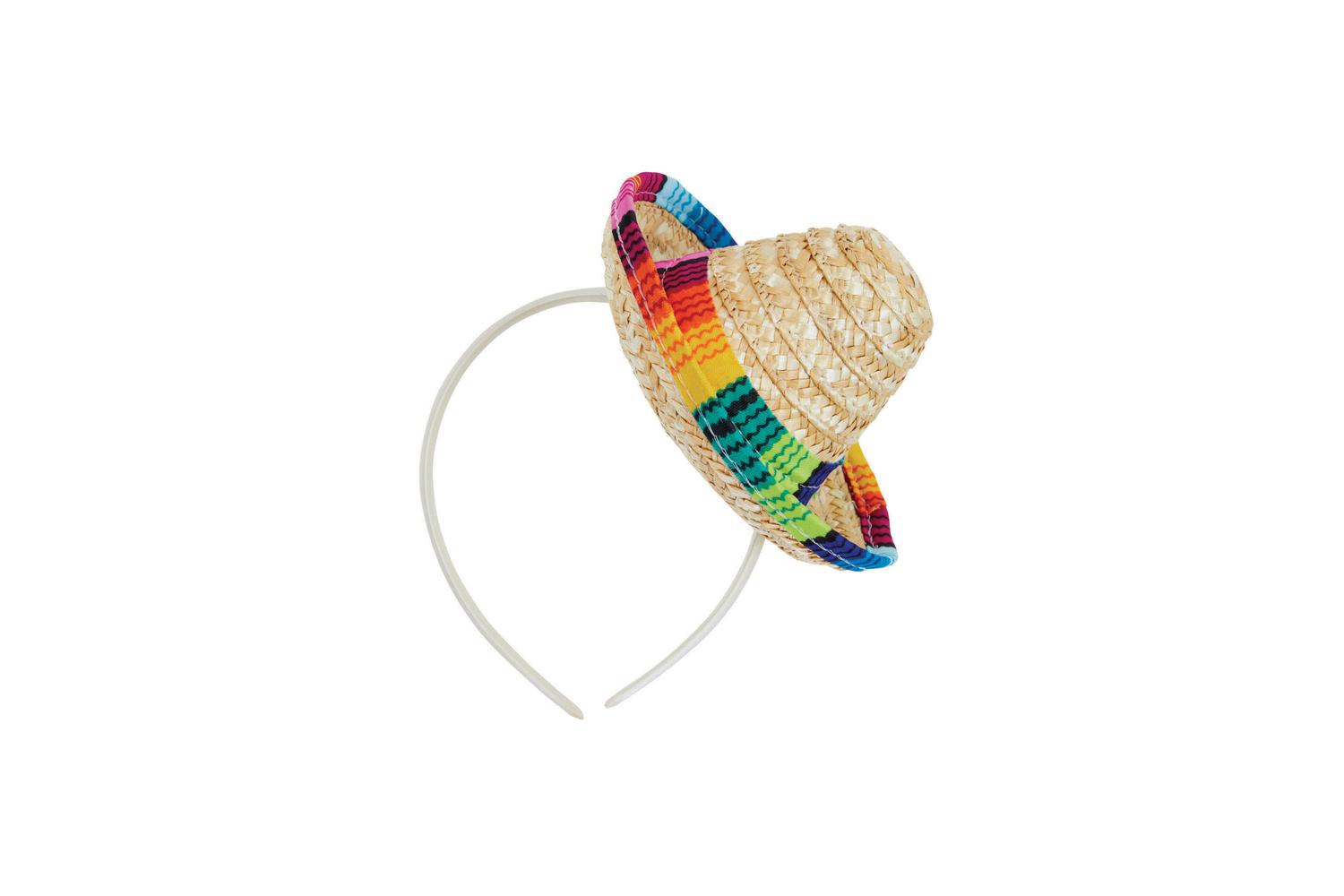 Rubies | Rb-bh693 | Mini Straw Sombrero On Headband