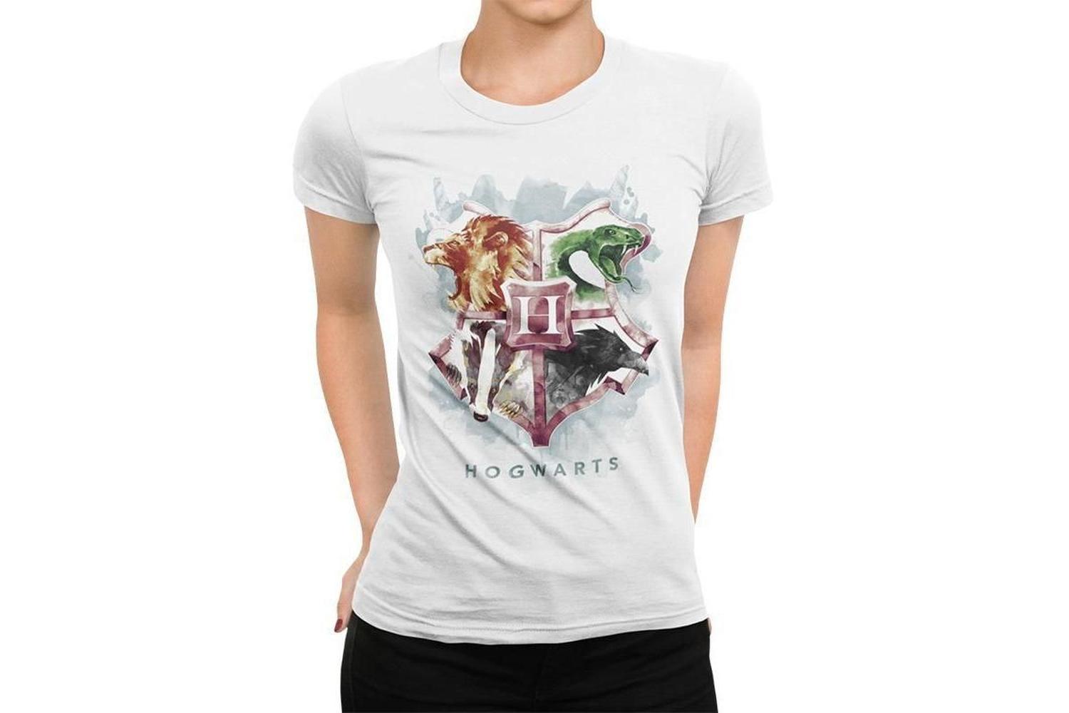 Rubies | Rb-pe17098skwll | Harry Potter | Water Colour Crest | Fitted T-shirt