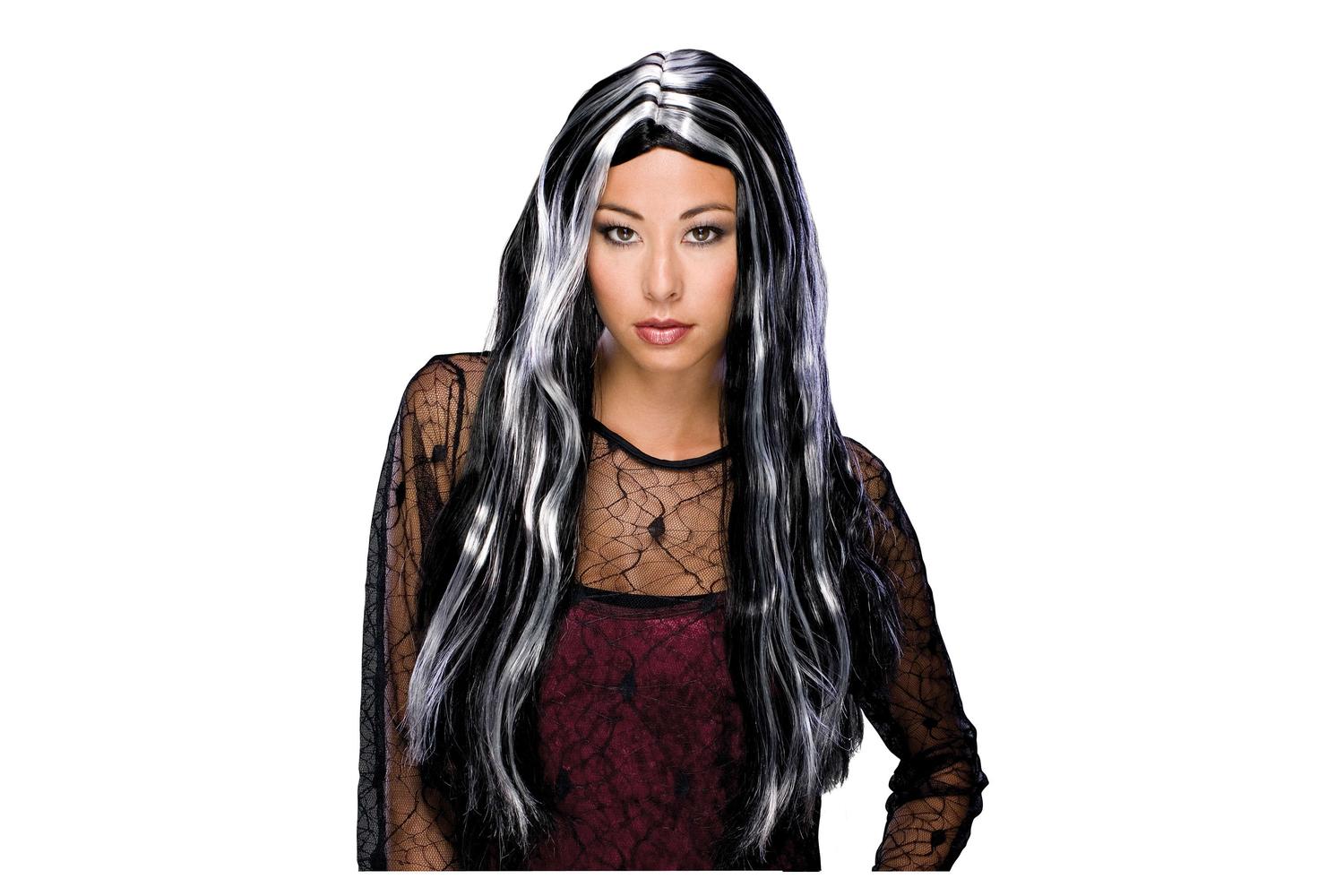 Rubies | Rb-50703-ns | Witch Wig-bk/grey Streak Ns