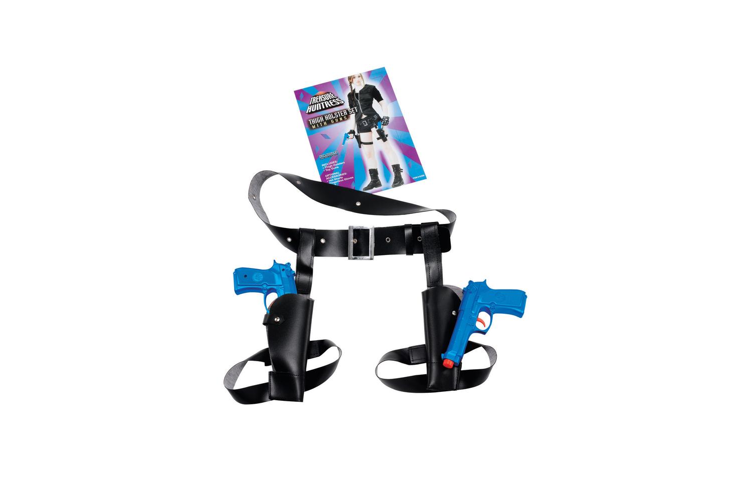 Rubies | Rb-ba481 | Thigh Twin Holster Set With Toy Plastic Guns