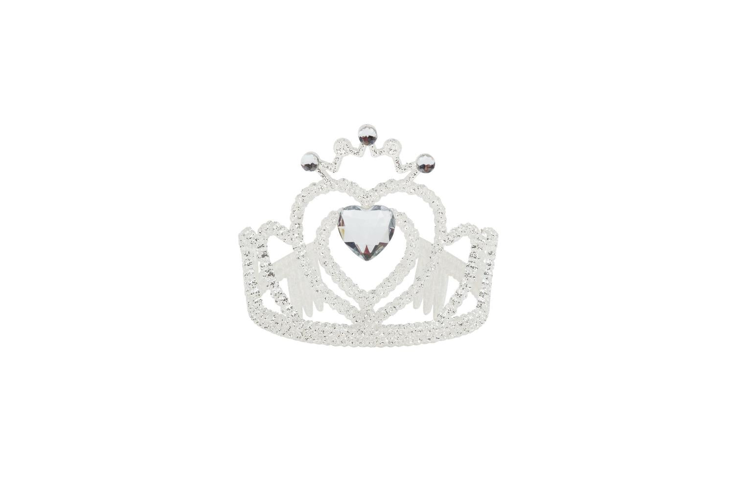 Rubies | Rb-ba724 | Tiara. White Glitter + Heart Stone