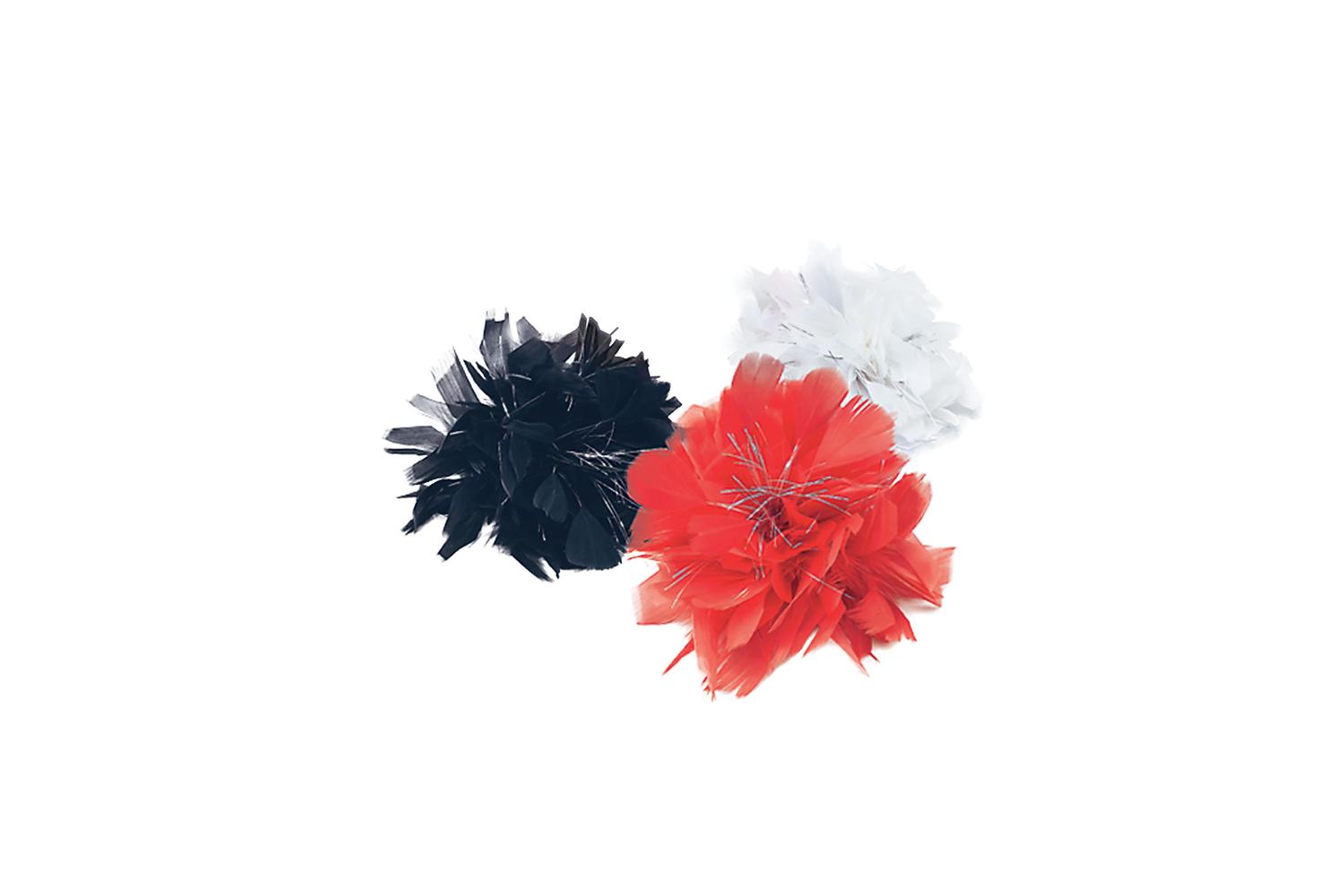 Rubies | Rb-ba760 | Hair Clip White Feather/tinsel